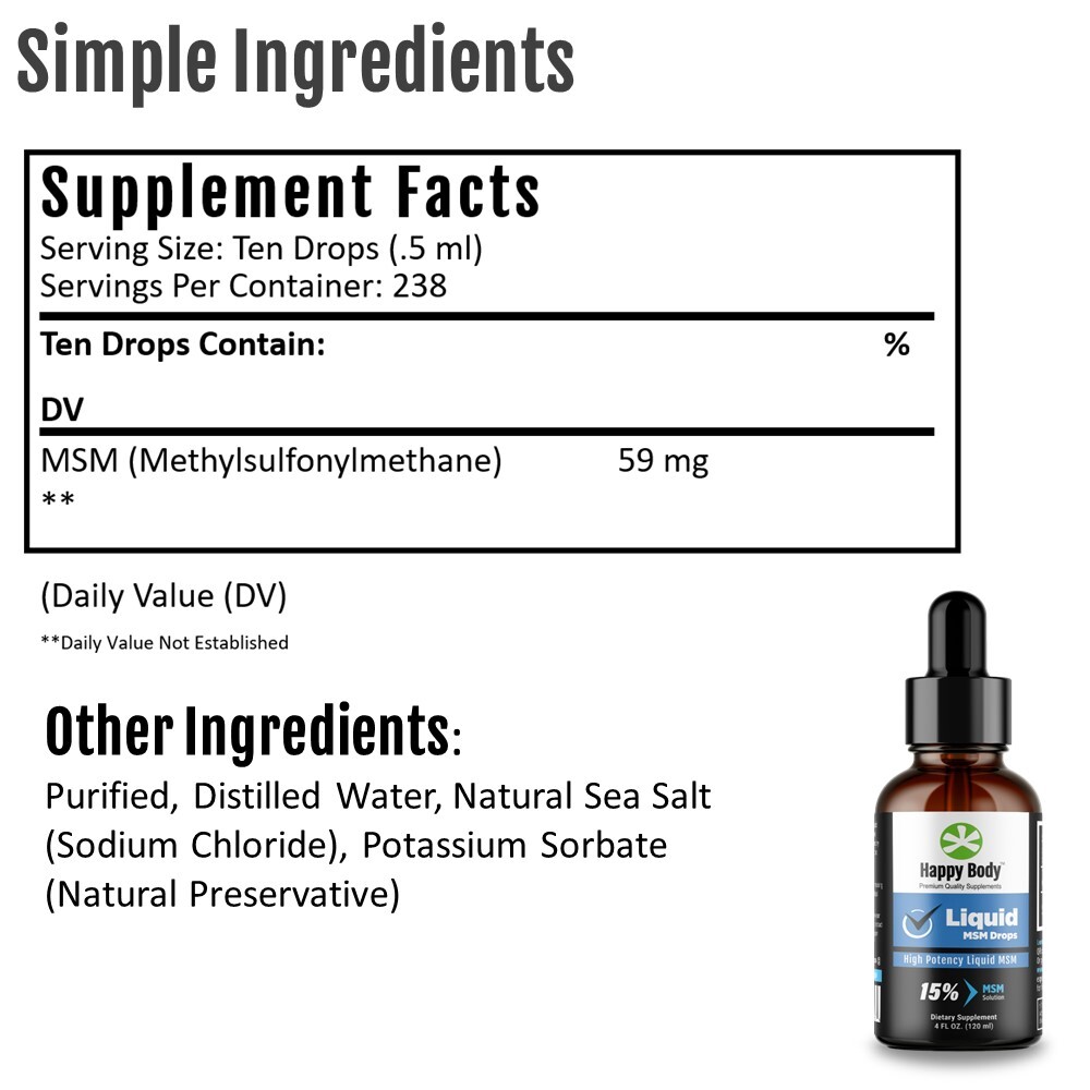 MSM Drops Ingredients